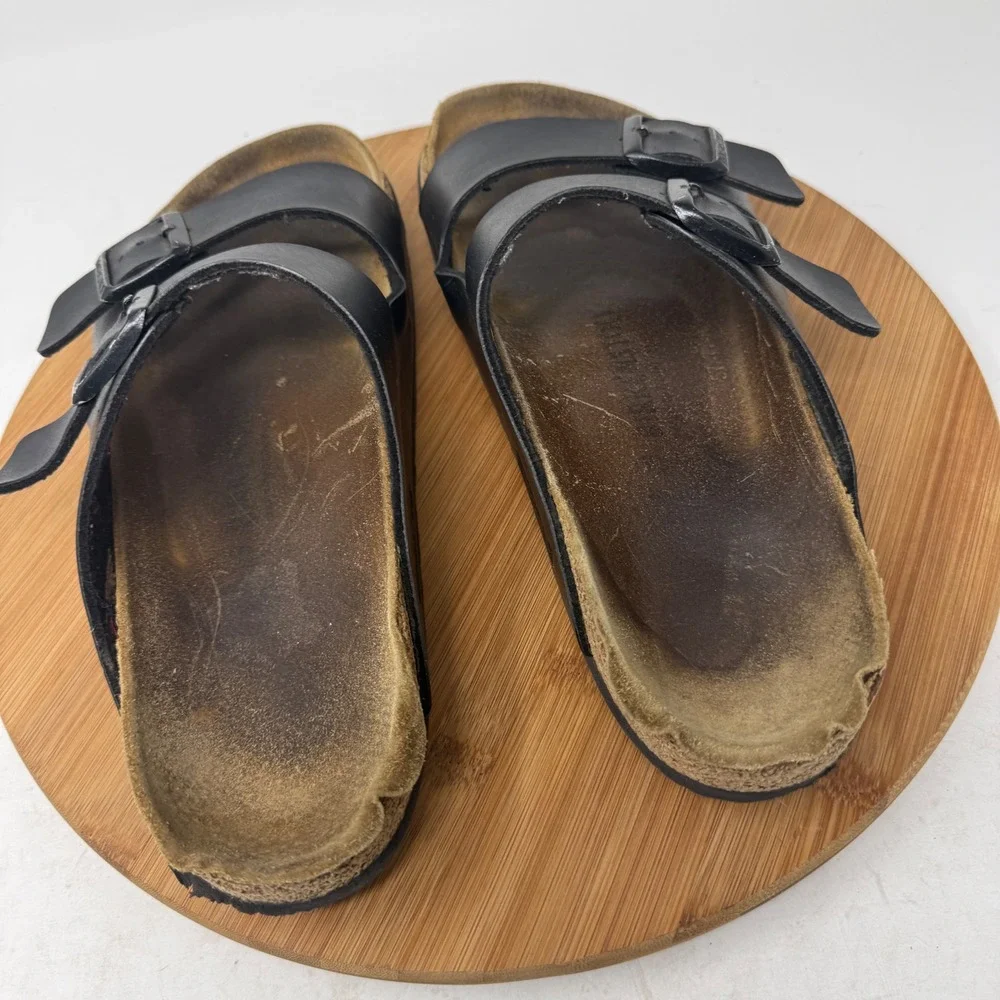 Birkenstock Arizona Birko-Flor Sandals Black Double Strap Slide EUR 42 US Mens 9